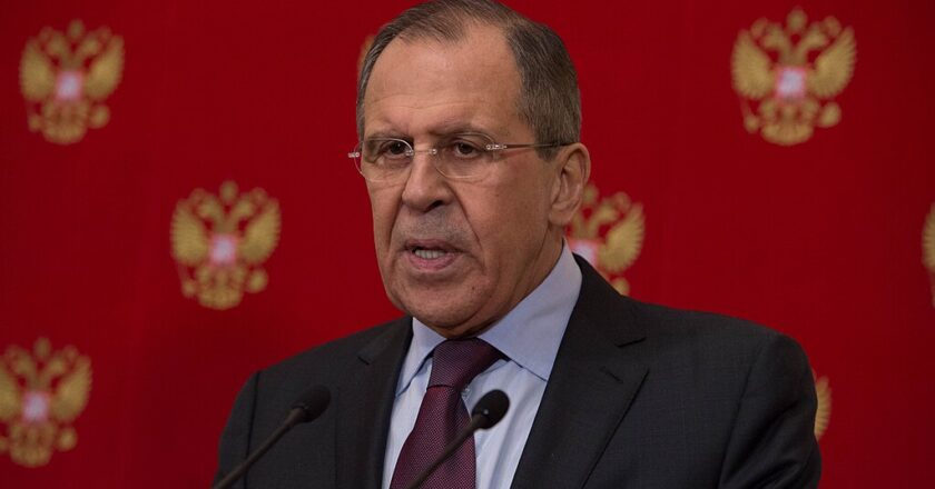 Le chef de la diplomatie russe Sergueï Lavrov est arrivé en Chine