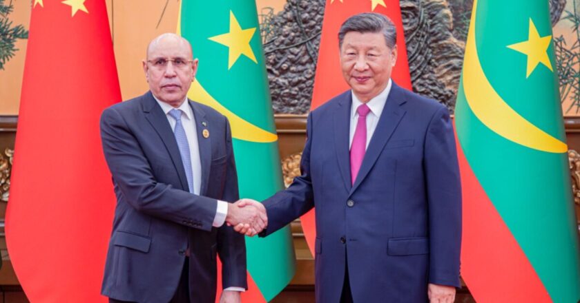 Xi Jinping rencontre le président mauritanien Mohamed Ould Cheikh Ghazouani